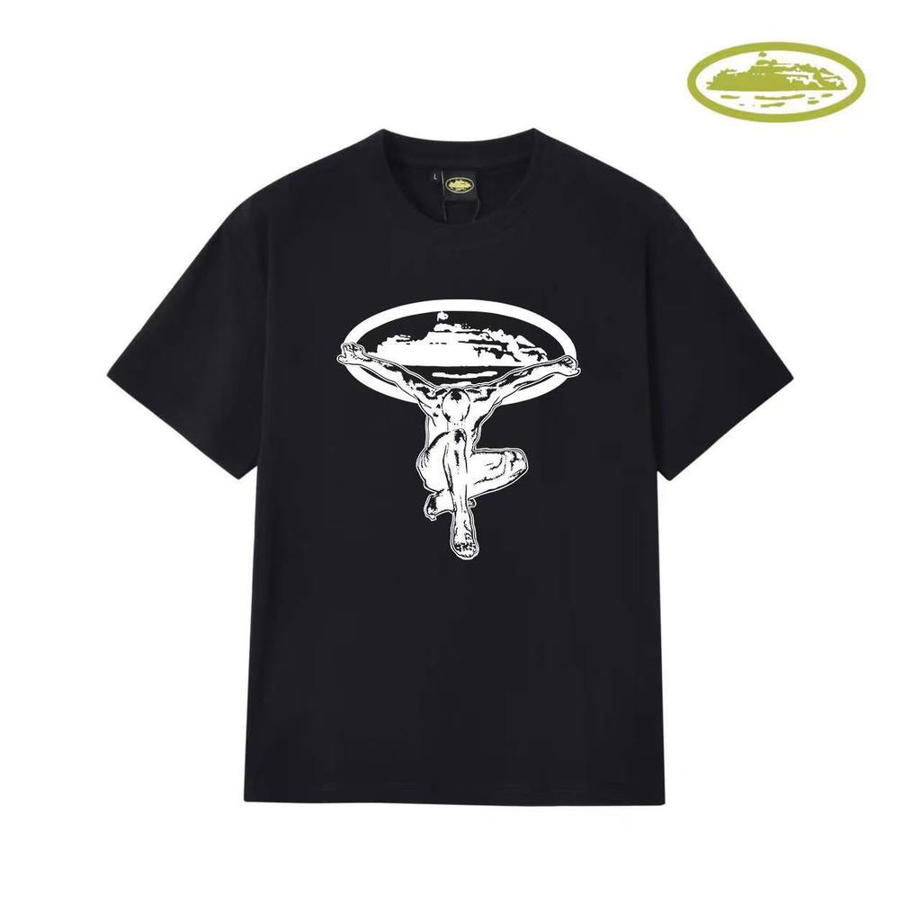 American trendy brand Corteiz Alcatraz cruise ship print loose leisure sports couple short-sleeved T-shirt