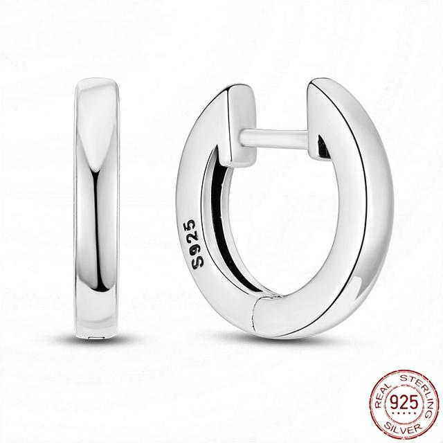 Серьги из стерлингового серебра 925 пробы, настоящее большое сердце, циркон, круглые серьги-кольца для женщин, модные серебряные серьги, ювелирные изделия, подарок