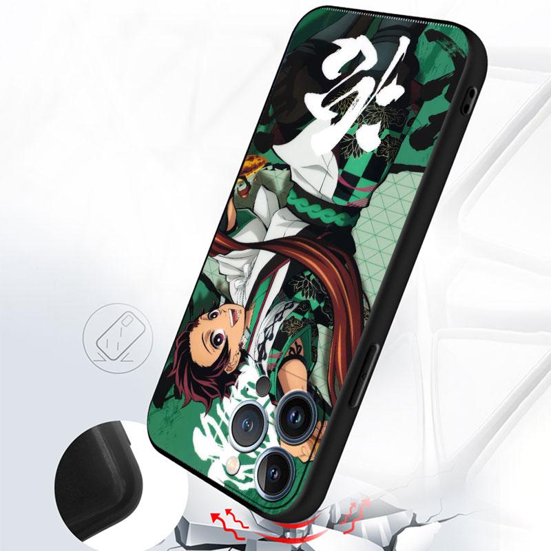 Мягкий чехол для Apple iPhone 11 13 Pro Max 14 12 Mini 7 8 Plus X XS XR SE 2020 6 6S 5 5S чехол для телефона Funda Demon Slayer Anime Capa