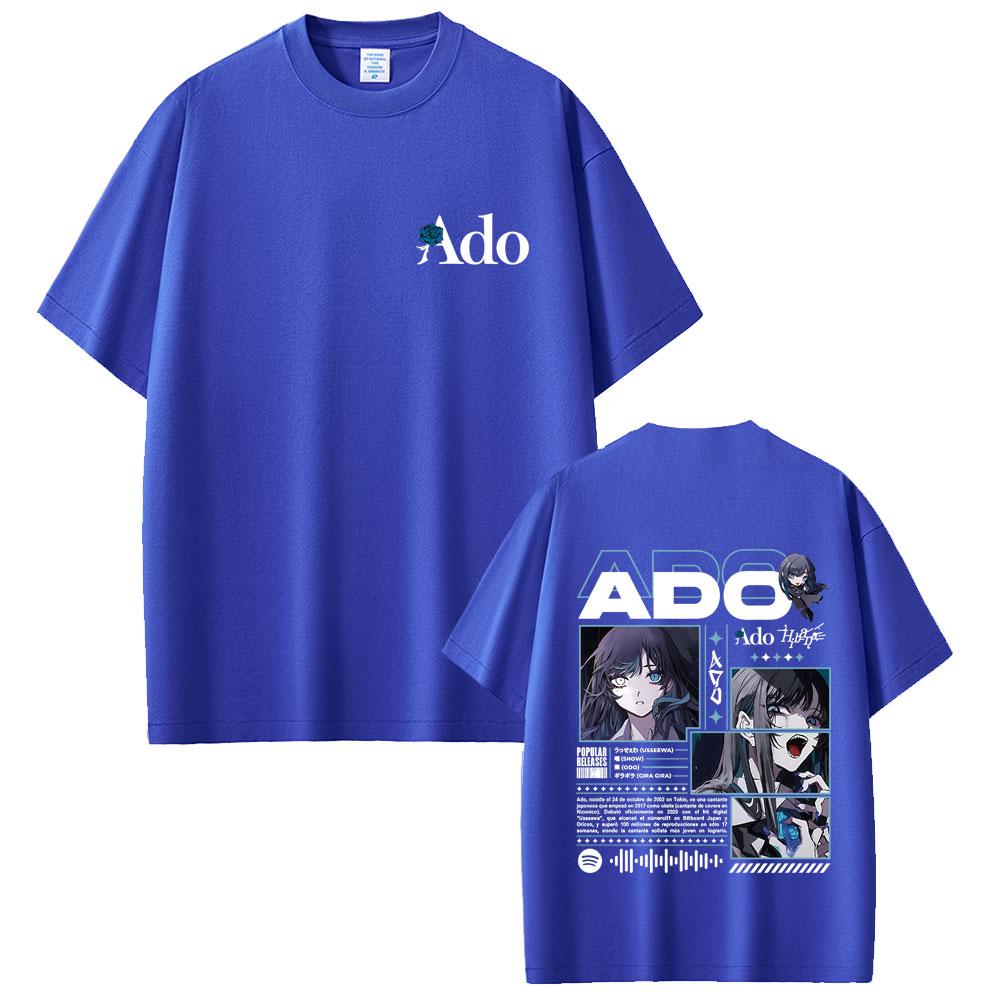 Ado World Tour 2025 Hibana Tshirt Male Fashion Casual Soft Cotton T Shirts Men Women Fashion Japanese Style Short Sleeve Tshirt