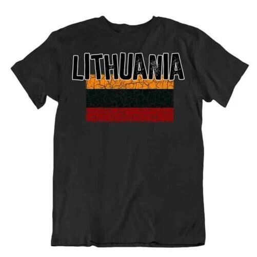 Flag T-Shirt Lithuania Fashion Country Souvenir Gift Tee Pride logo