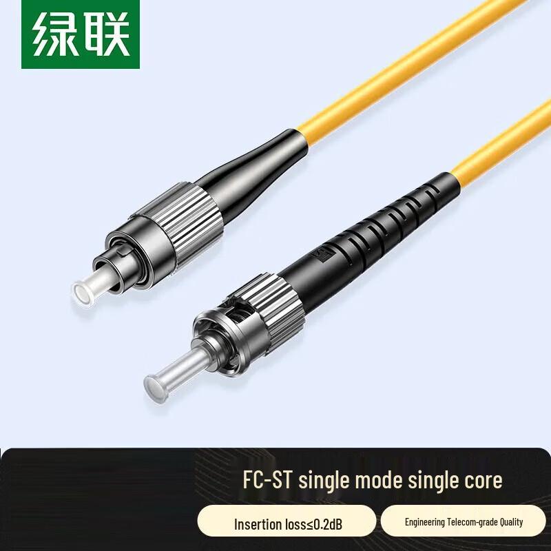 UGREEN NW375 FC-ST Single-Mode Round Screw Fiber Optic Patch Cable