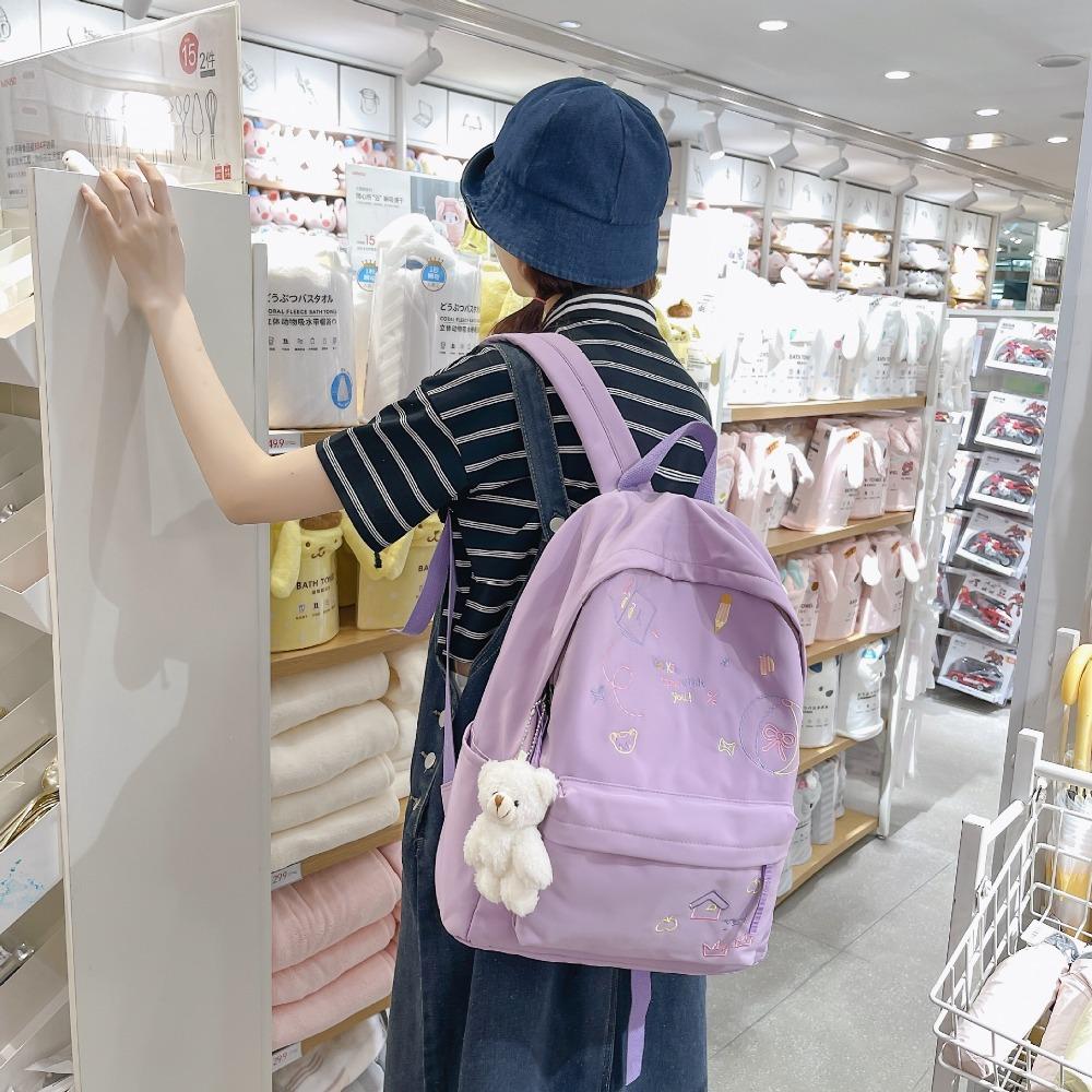 Version of Teenage Girl Heart Cute Backpack for Junior High School Girls