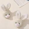 2Pcs Little Bears Plush Stuffed Toy Doll Cartoon Mini Cute Soft Rabbit Head Plush Doll Duckbill Clip Decorative Accessories Gift