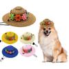 Pet Hat Adjustable Easy-wearing Flower Ornament Breathable Comfortable Decorative No Odor Dog Hat