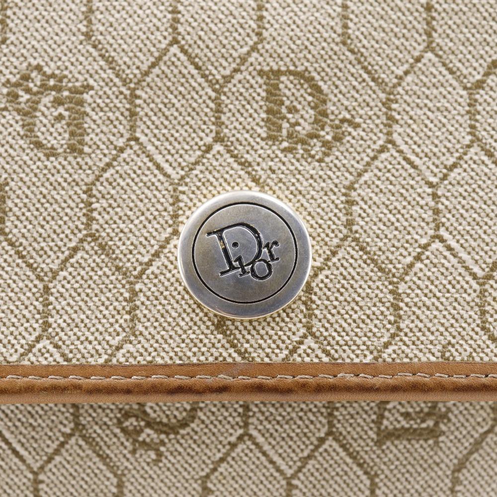 Dior Сумка на плечо с сотовым узором винтажная бежевая ПВХ Женская Б/У