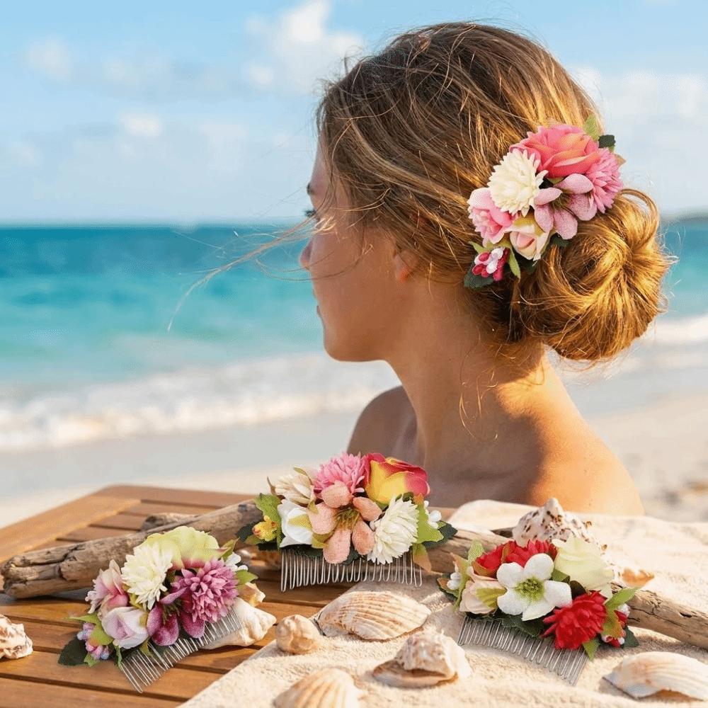 Vintage Flower Hair Comb Simulation Floral Bridesmaid Headwear Bridal Hair Accessories Prom