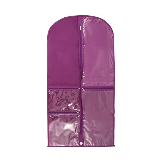 Garment Bag Waterproof Dustproof Hanging Clothes Cover Multi-Pocket Design Zipper Closure Clothing Storage Bag