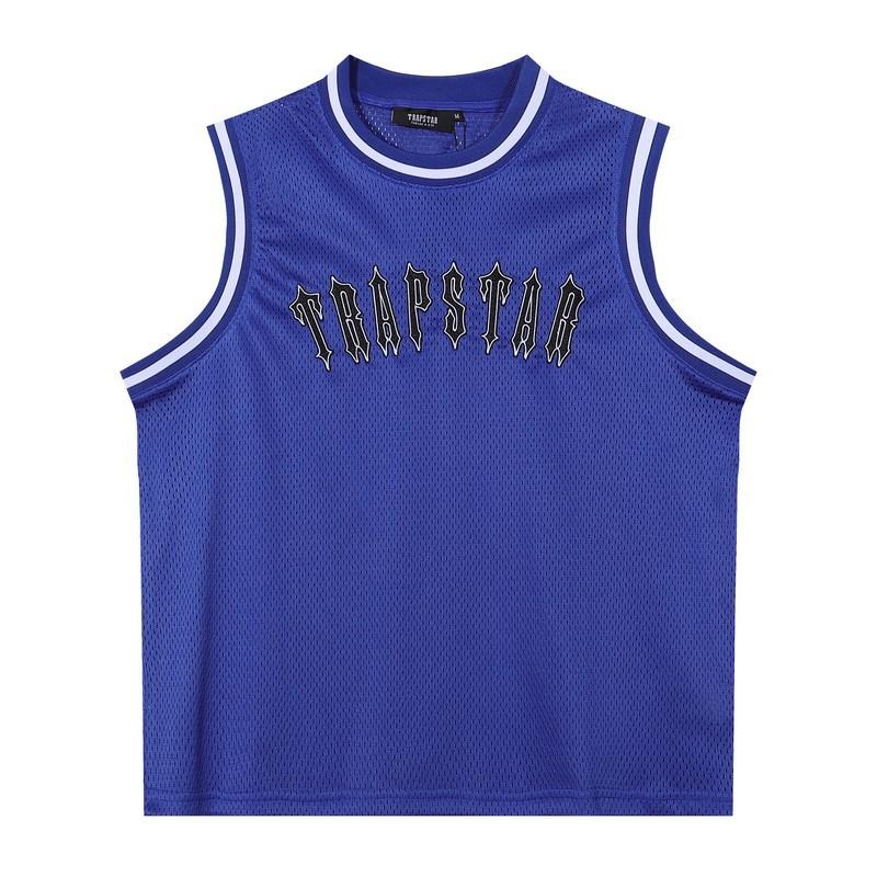 Trapstar Embroidered Alphabet Tank Shorts Set Summer Leisure Sports Two-piece Set