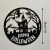 Декор для стен из металла Happy Halloween - Танцы ведьм, Украшения на Хэллоуин, Настенное искусство и Подарок на жуткий сезон