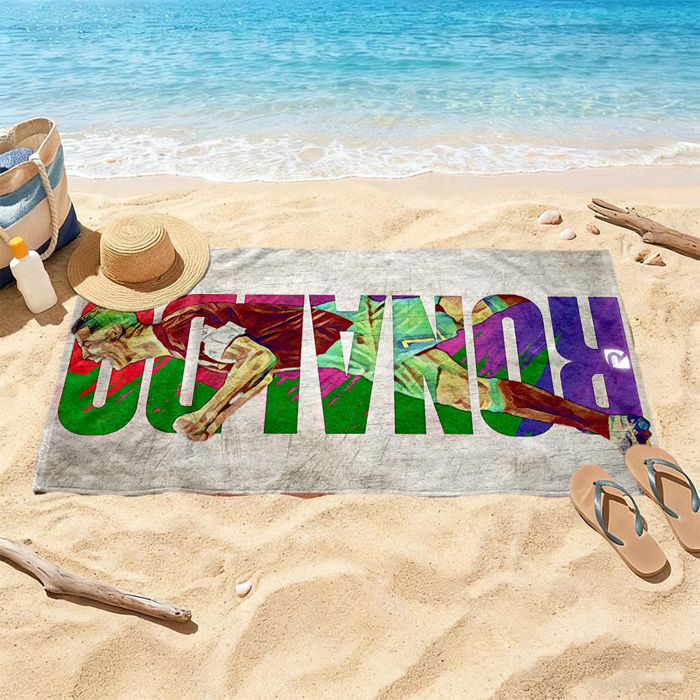 Cristiano Ronaldo Beach Towel High Absorbency Quickdry Comfortable Lightweight Portable For Swimmingbeachcamping Travel Beach Accessoriesgym