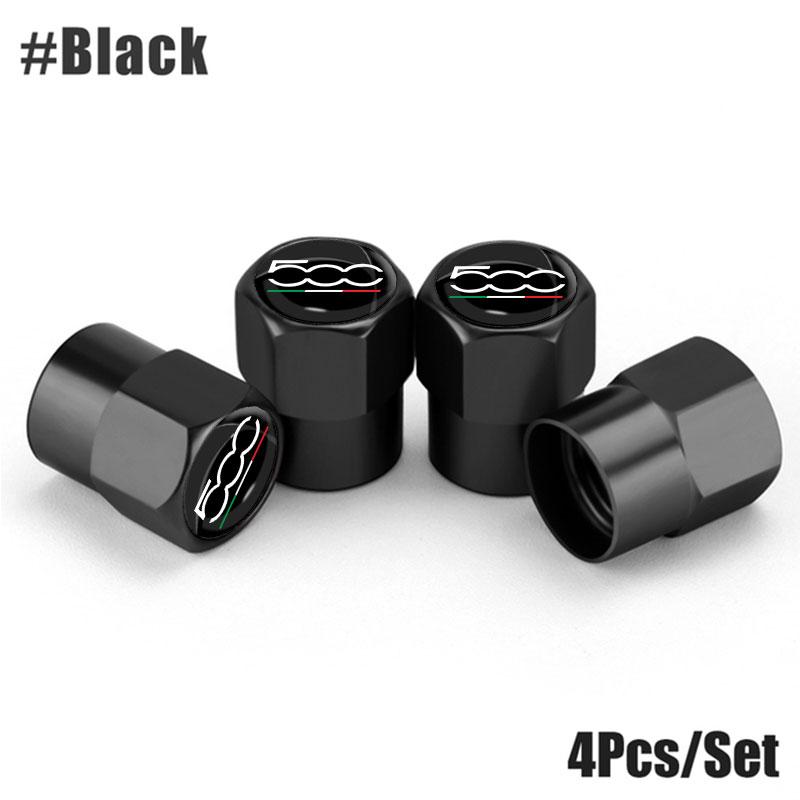 4Pcs Car Valve Caps Wheel Tires Air Tyre Stem Protective Cover For FIAT 500 Grande Stilo Freemont Punto Astra Bravo 500X Ducato V4
