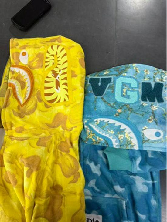 Ван Гог x BAPE 2025 Худи с акулой - Узор подсолнухи Японский тренд