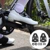 1 Set Bicycle Cycling Shoes Pedal Cleat with Accessories Lightweight 0/5 Degrees Road Mountain Bike Self-locking Clipless Pedal Replacement