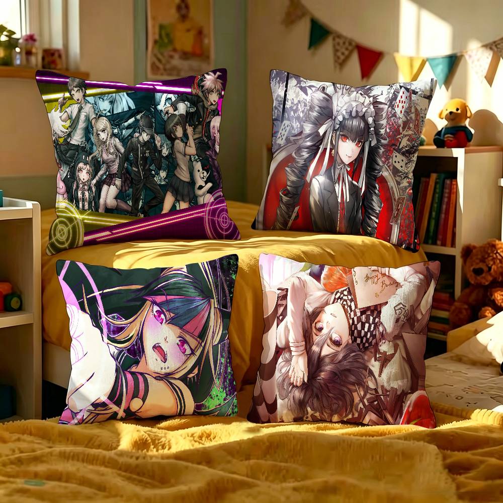 Anime D-Danganronpa Maple Design Cushion Cover Happy Autumn Harvest Decor Holiday Decorati Pillow Cover