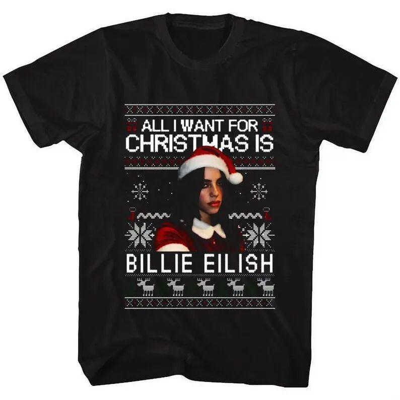 Весна-Лето 2026 Футболка Billie Eilish Ocean Eyes Качественная Уличная Одежда Мягкая Классическая Стиль Y2K