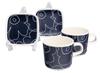 Marimekko Marimekko парный набор кофейная чашка, кружка, 200 мл, тарелка, 60-летний юбилей Piilt Unikko, темно-синий 73693 073693 150 [предмет]