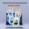 Быстрый зарядный кабель 120 Вт двойного типа Type-C для Apple, Huawei, Honor - PD Flash Charge C to C