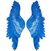Water-Soluble Polyester Lace Angel Wings Flower Embroidery Patch Pair