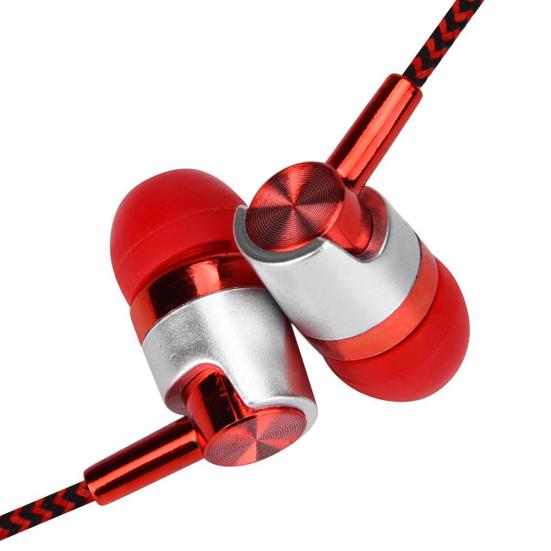Fashion Braided Wired Volume Control Phone Stereo Sound Laptop In-ear Earphones
