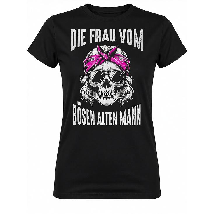 Evil Old Woman T-Shirt | Ideal Gift for Trendy Grandmothers, Premium Casual Style, Crew Neck, Slight Stretch Fabric, Regular Fit, Geometric Pattern