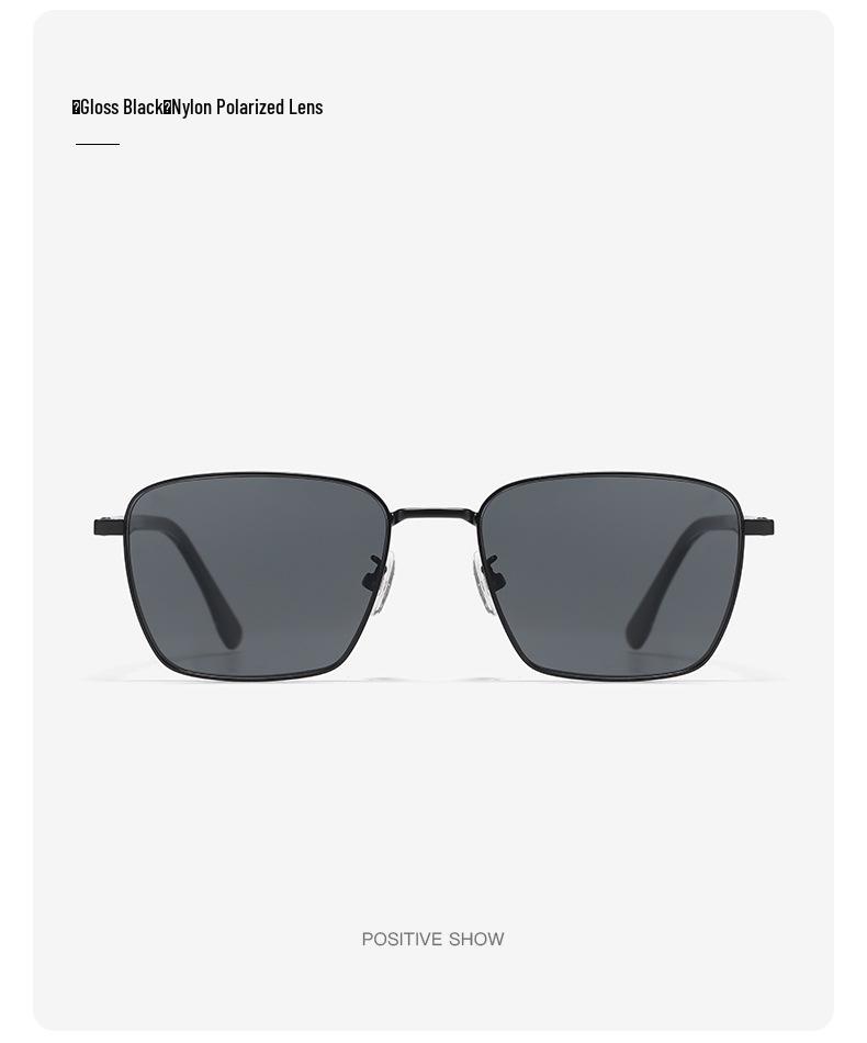 Unisex Nylon Polarized Retro Square Sunglasses - UV Protection for Driving