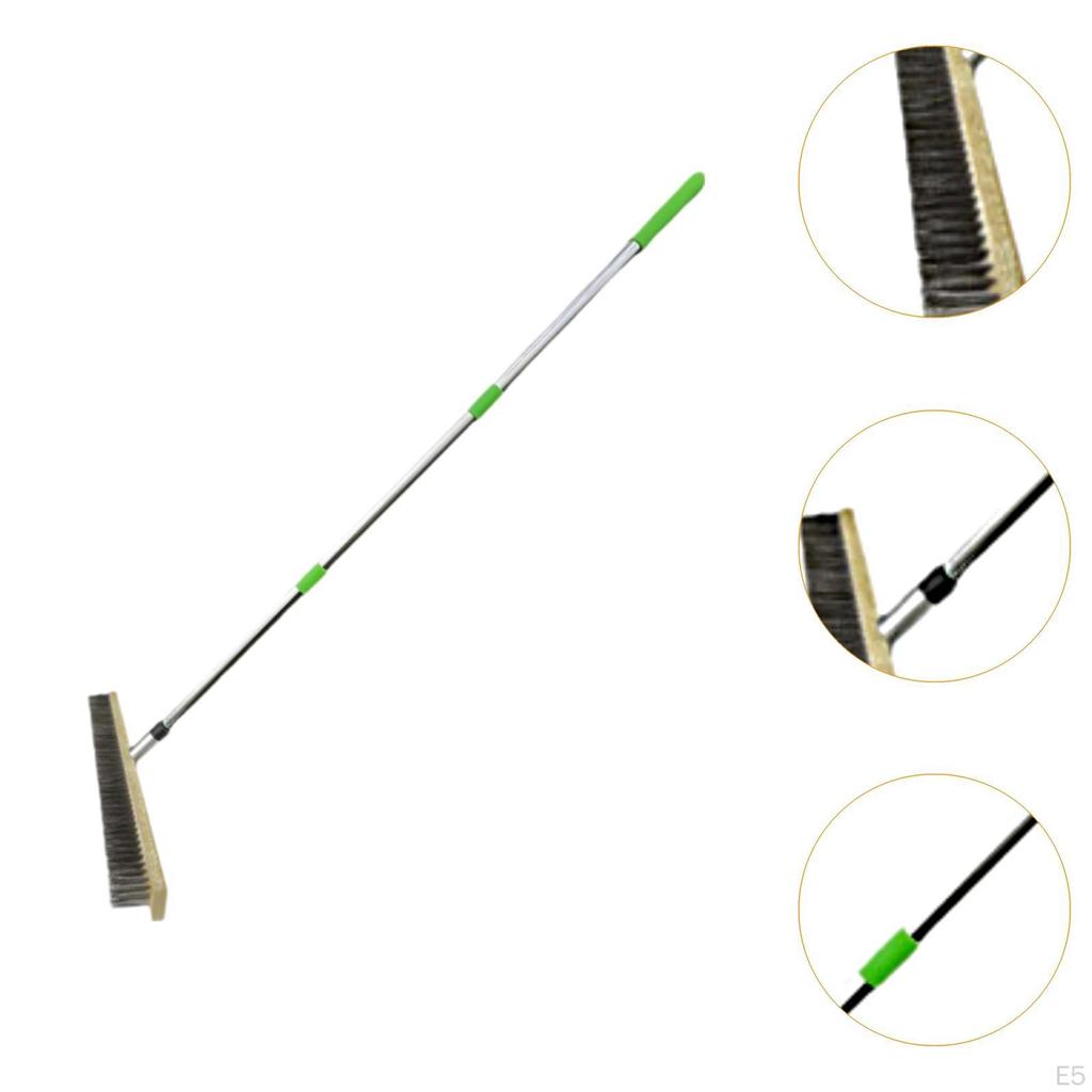 Щетка для пола из нержавеющей стали, инструмент для чистки наружных поверхностей, скруббер для цемента