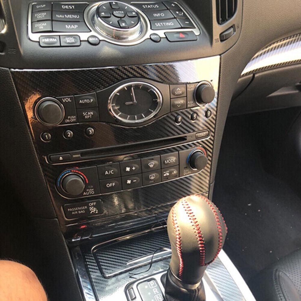 For Infiniti G37 Coupe 2 Doors 5D Carbon Fiber Pattern Interior DIY Trim Decals