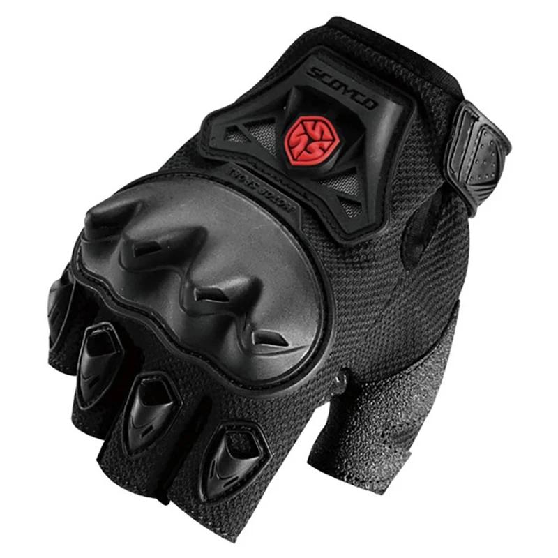 SCOYCO Motorcycle Cycling Gloves Summer Breathable Half Finger Motocross Gloves Men Women Motorbike Anti-fall Riding Equipment