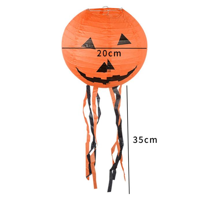 Halloween Led Light Paper Lantern Spider Ghost Pumpkin Bat Pendant Ornament Halloween Party Outdoor Decoration AVE