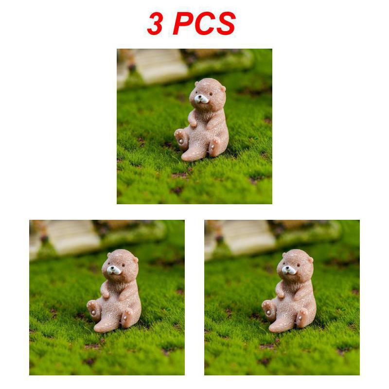1~10 шт. Милая маленькая фигурка выдры, украшение на торт, кукольный домик, бонсай, модель животного, водяная собака, поделки для дома, кавайный дом
