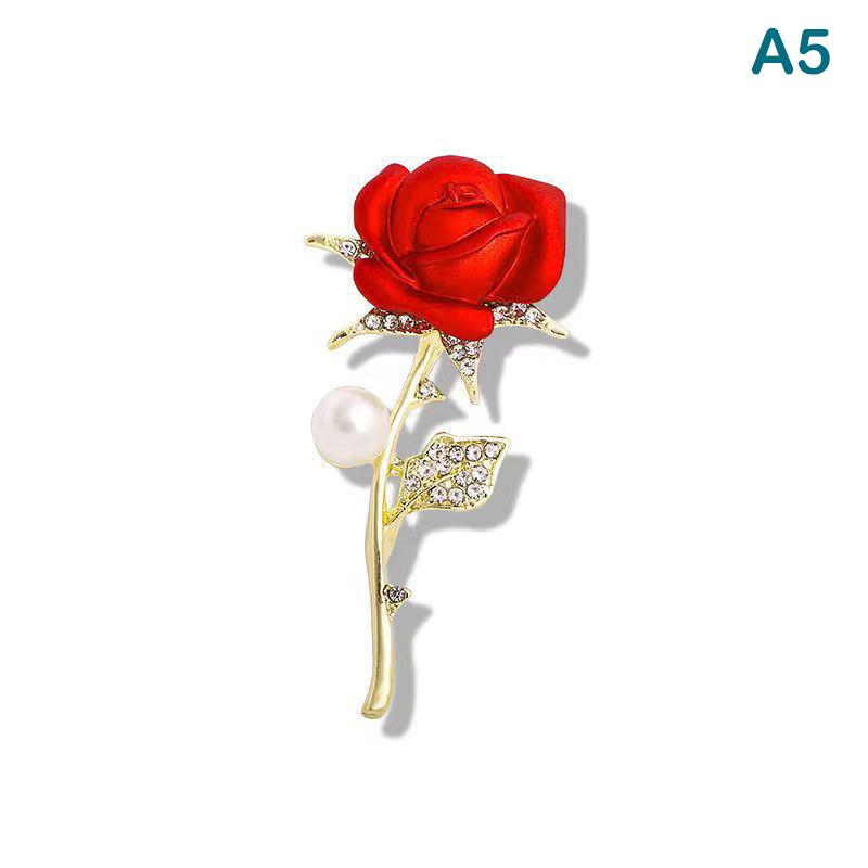 Elegant  Rose Flower Brooches Lapel Pins Jewelry Decoration