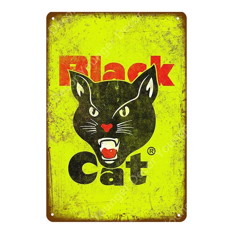 Предупреждение: Остерегайтесь черной кошки, знаки домашних животных, металлический плакат с изображением животных, винтажная тарелка для настенного искусства, ретро, ​​декор для дома, комнаты, 30X20 см, YJ139