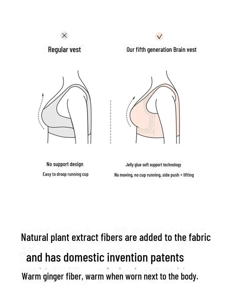 Aoweizi Женский самонагревающийся жилет с нагрудными накладками - Зимний многослойный топ
