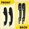 Set of 2 Exterior Door Handle Black For Hyundai Tucson 2005-2009 Rear Left Right