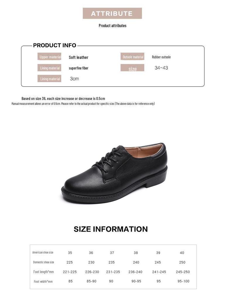 Женские черные кожаные мокасины в британском стиле — мягкая подошва, средний каблук, плоская рабочая обувь на осень 2025 г.