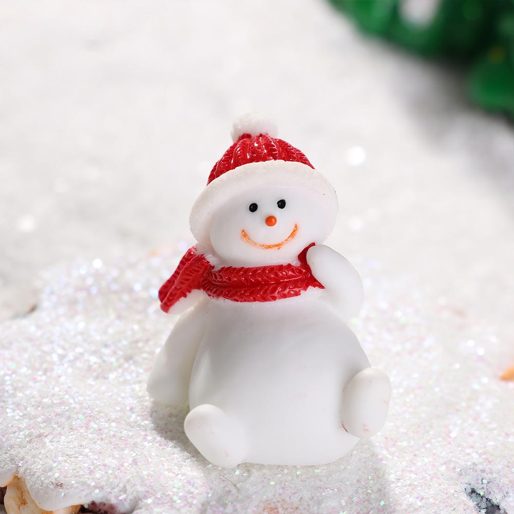 Миниатюрный микроландшафт "Сказочный сад", снеговик, рождественский аксессуар, фигурки Санта-Клауса, рождественская елка