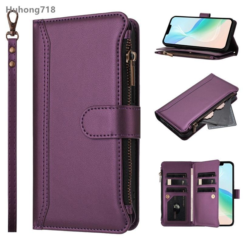 Zipper Leather Case For Blu View 5 Pro Speed B1550VL Bold K10 K50 G53 G54 G64 C9 5G Wallet Cover Casing