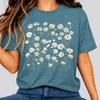 Vintage Daisy Floral T-Shirt, Cottagecore Wildflower Botanical Graphic Tee