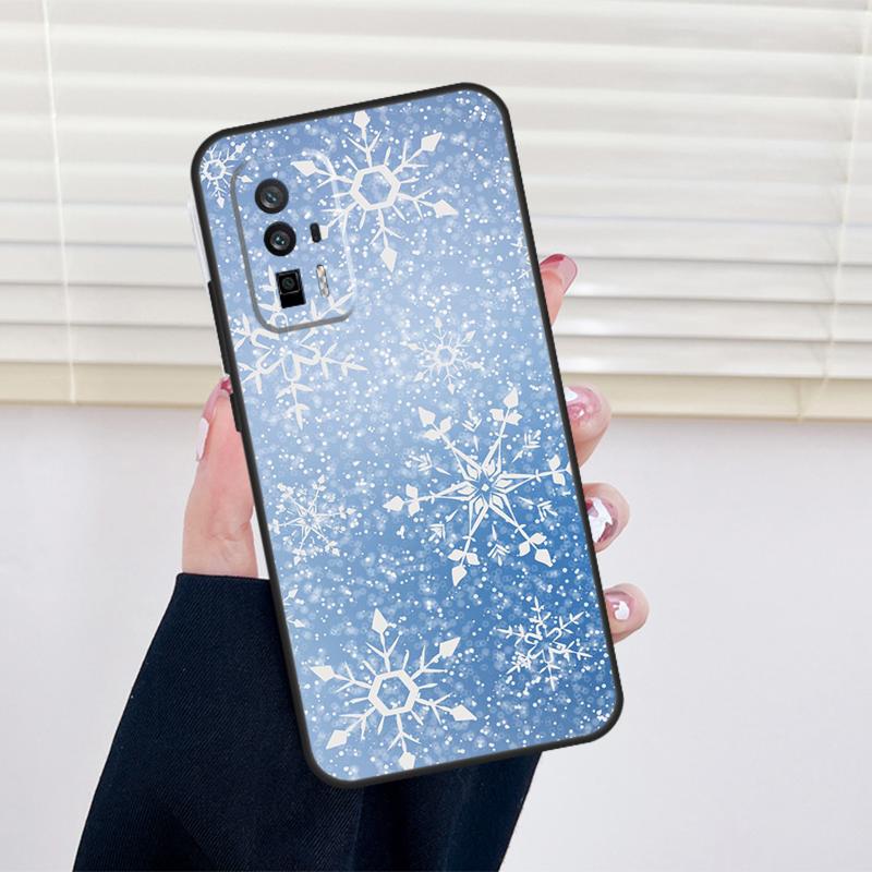 Зимний чехол Снежинка для Xiaomi 14 13 15 Ultra 11T 12T 13T 14T Pro POCO X7 Pro X3 X5 X6 M6 F5 F6 Pro