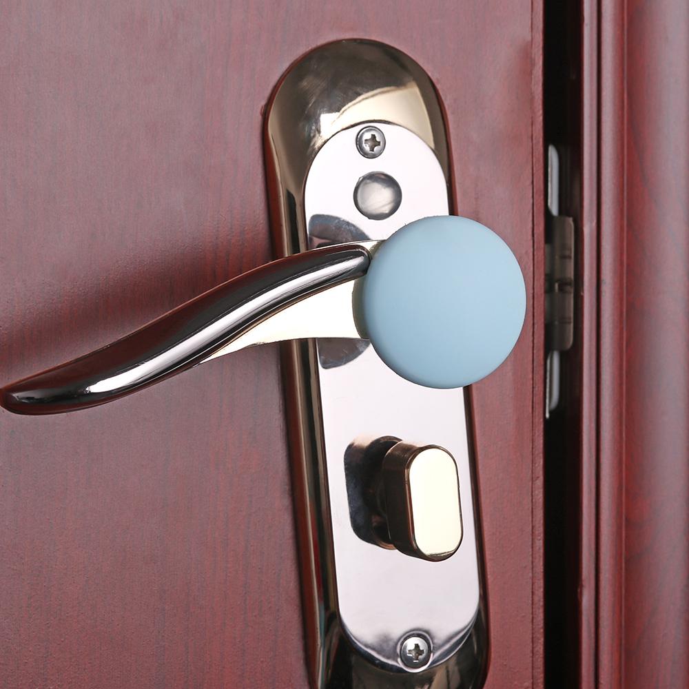 Rubber Doorknob Crash Pad Self Adhesive Bumper Door Handle Stopper Wall Protector