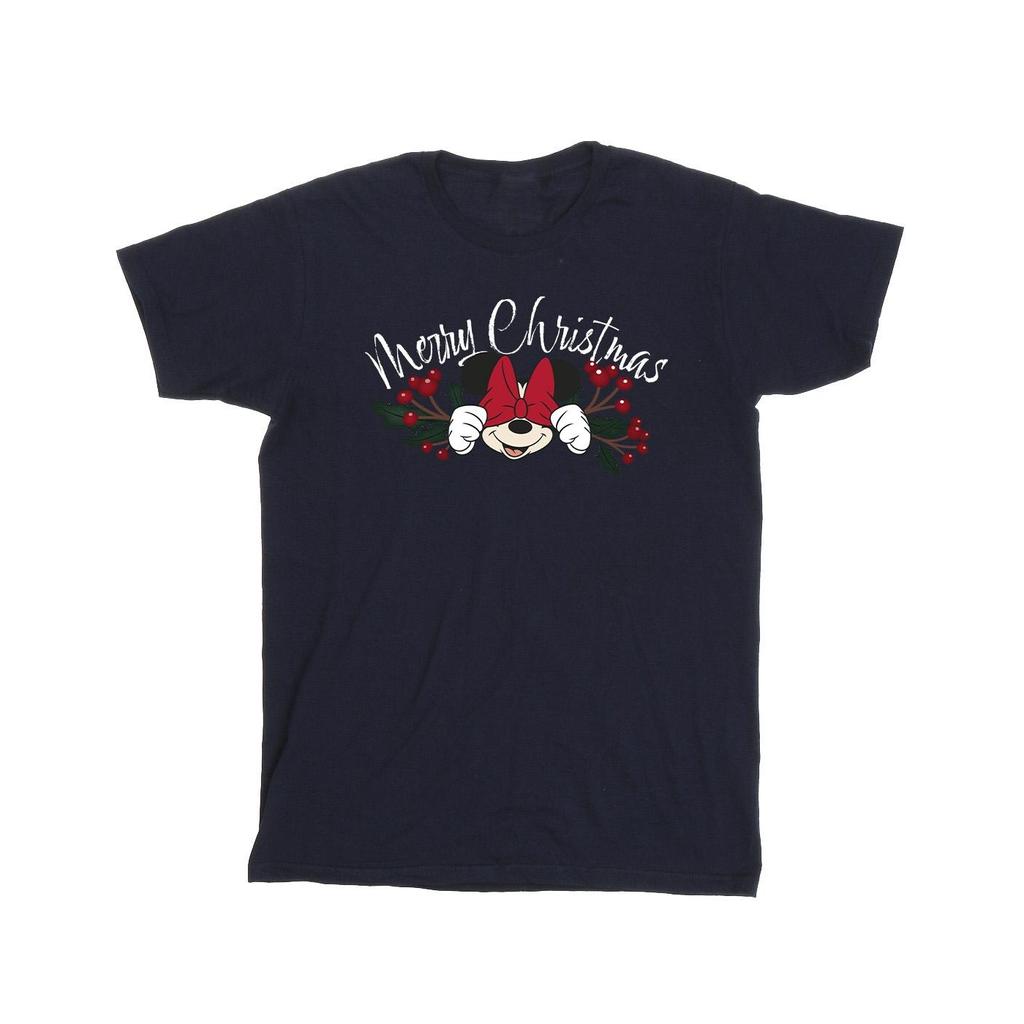 Disney Boys Minnie Mouse Christmas Holly T-Shirt