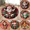 Merry Christmas Round Area Rug Bedroom Kitchen Mat Zipper Is Interesting Floor Bathroom Living Room Home Office Hallway Carpet