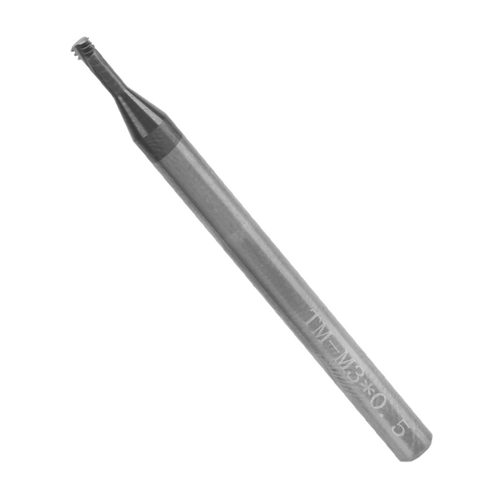 Резьбовая фреза 3 зуба метрическая 60 градусов вольфрамовая сталь ручной инструмент с ЧПУ M3x0.5xD4x50