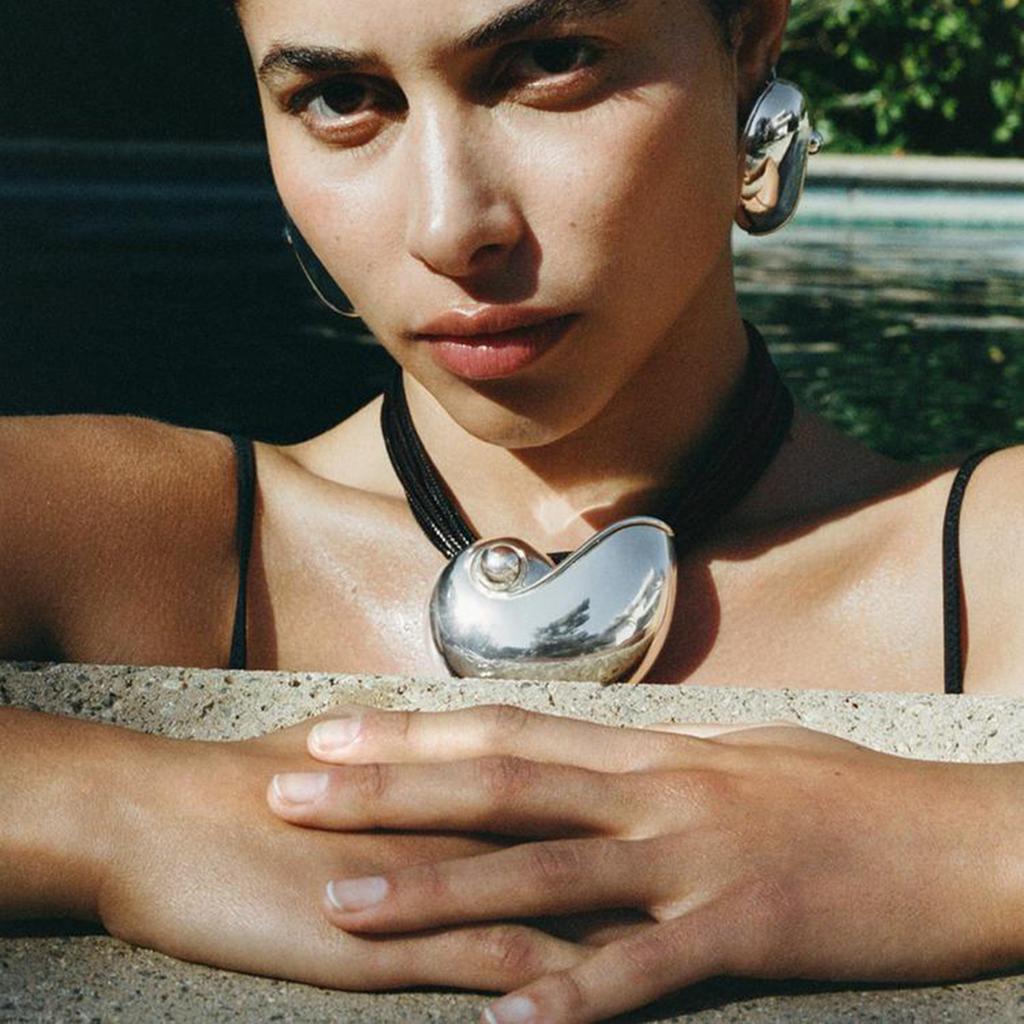 Tooxika Глянцевое ожерелье-подвеска в виде раковины конха, модное преувеличенное геометрическое ожерелье в океанском стиле из вощеной проволоки