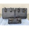 Combo 3 Saddle Bag Vintage Leather Motorcycle Panniers 1 Tool Pouch 2 Side Bag