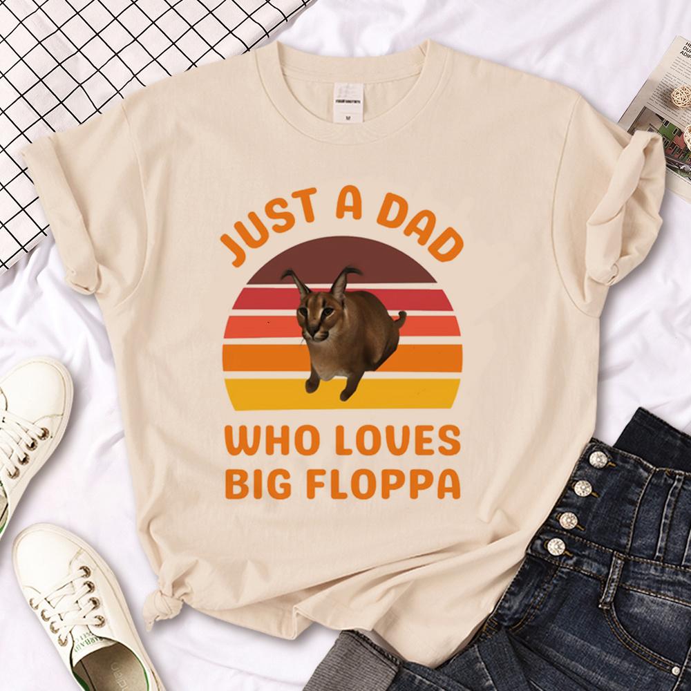 Футболка Floppa женская забавная графическая футболка женская одежда харадзюку