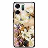 For Oppo Reno 14 5G 3D CaseRelief Flowers Emboss Phone Cover For Oppo Reno 14 Black Silicone Shockproof Soft Fundas Protector