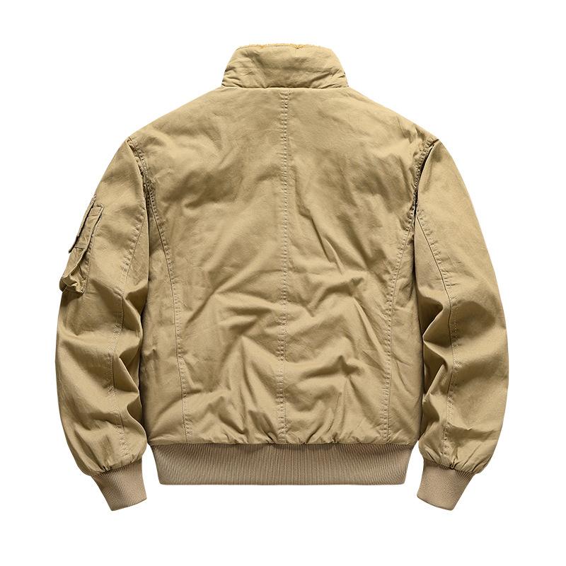 Зимняя хлопковая хлопковая куртка большого размера с воротником из овечьего меха, утолщенное хлопковое пальто, мужская куртка