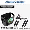 Multicolors Children Kids Basket Plastic Student Front Basket  Bike Accessories
